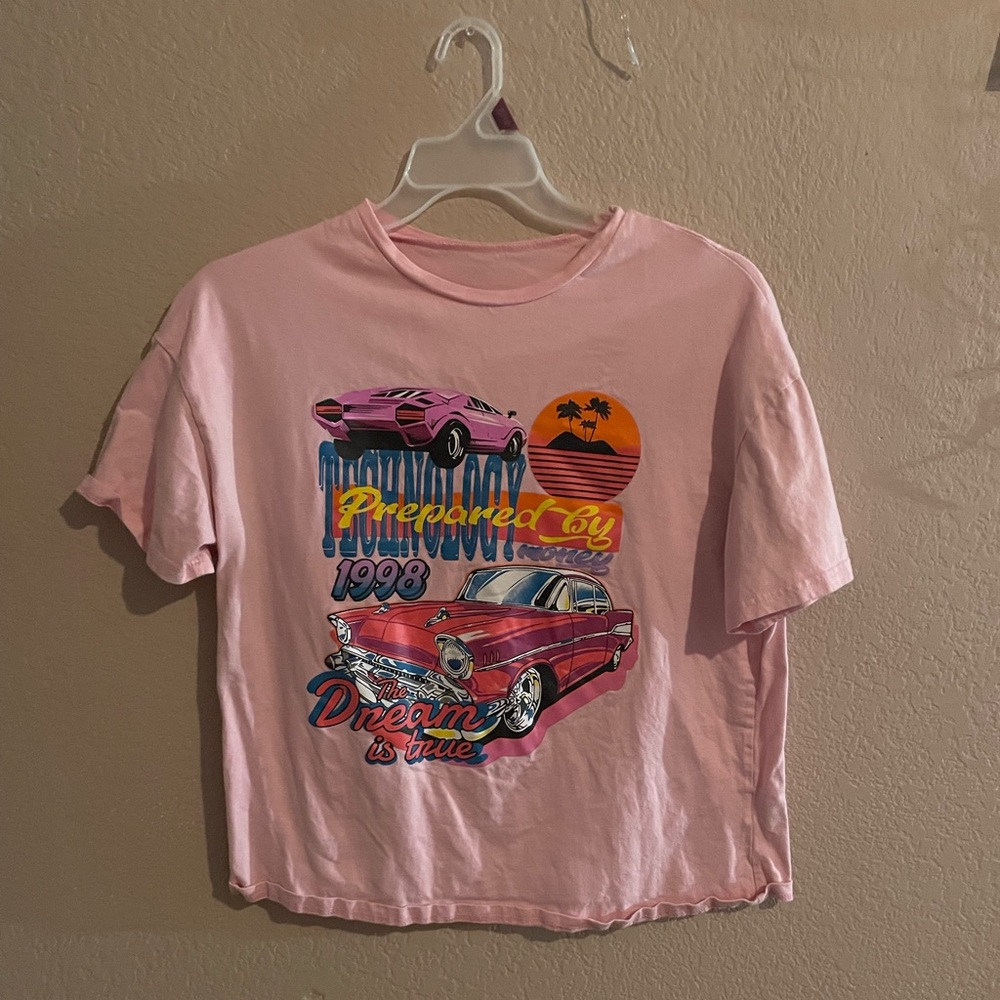 Pink graphic tee